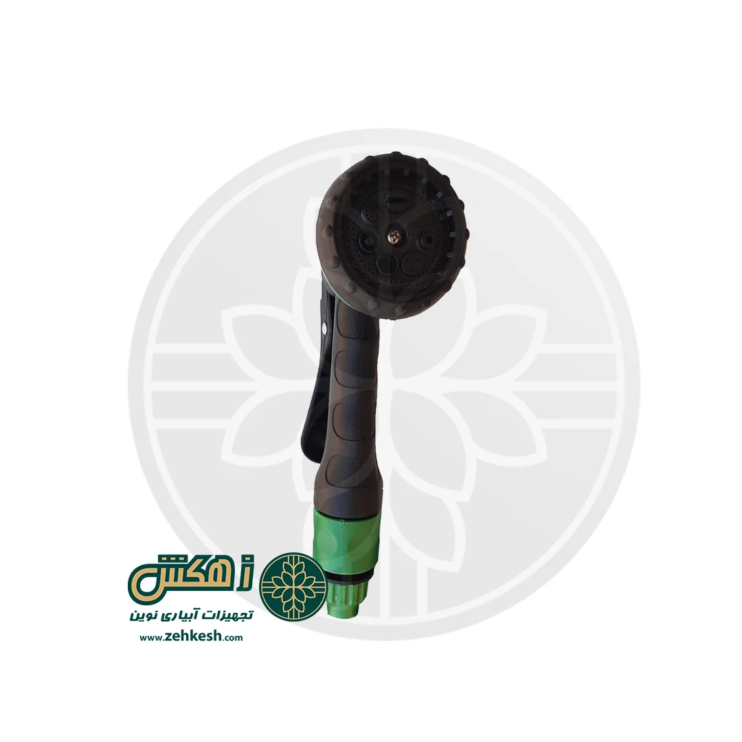 آبپاش تفنگی و شلنگ آب فنری حالتهای هفتگانه